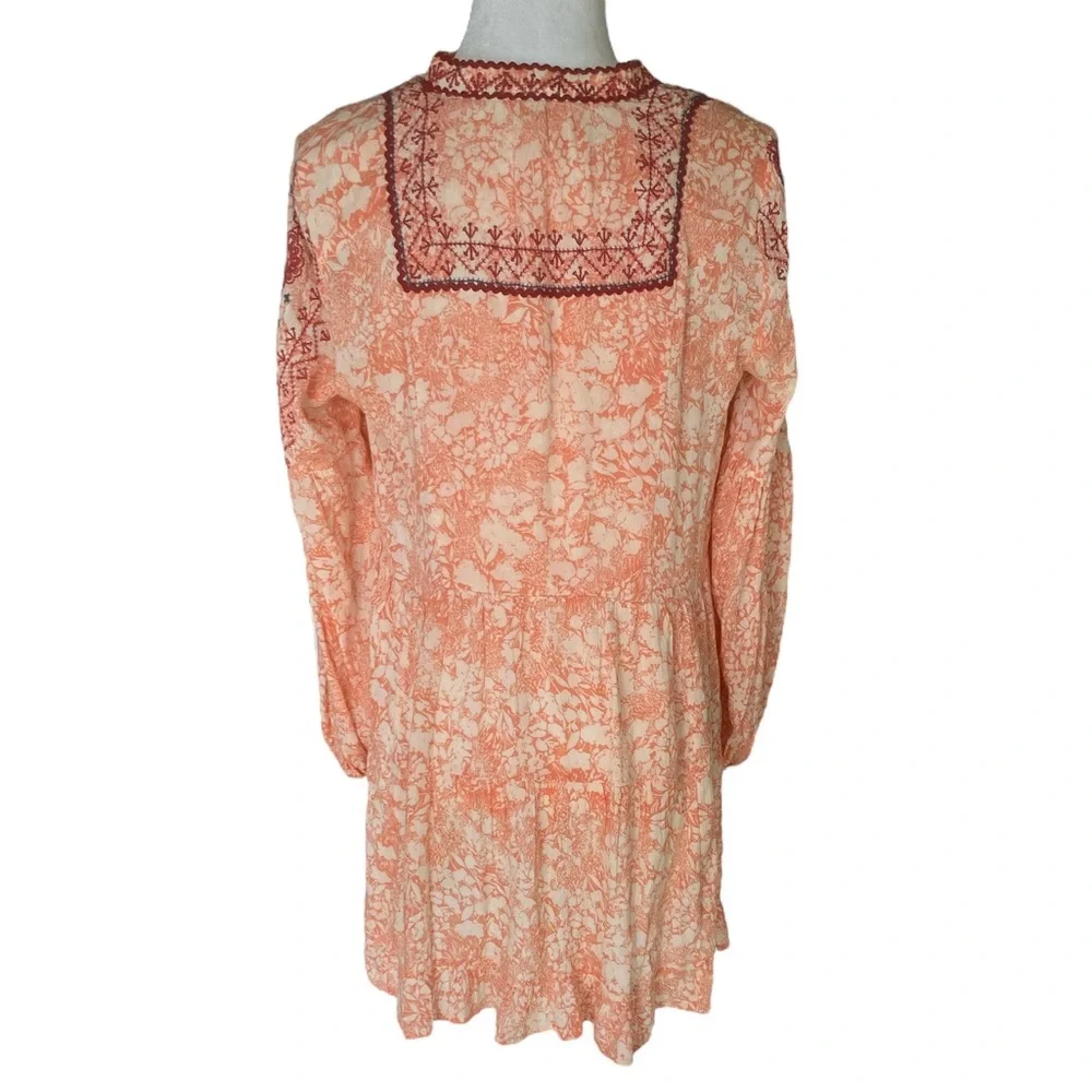 Anthropologie Claudia Floral Embroidered Baby Doll Top - S